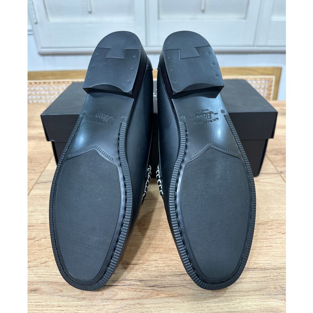 G.H.BASS & CO. Women's Whitney Easy Weejuns® Loafers Black White Leather 9.5 NIB - Picture 12 of 15